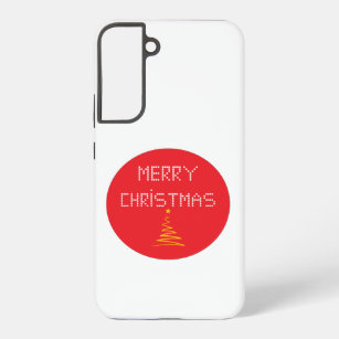 Stylized Christmas tree inside a red circle Samsung Galaxy S22+ Case