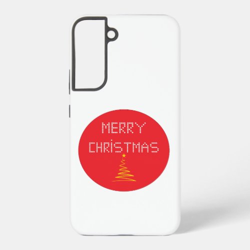 Stylized Christmas tree inside a red circle Samsung Galaxy S22 Case