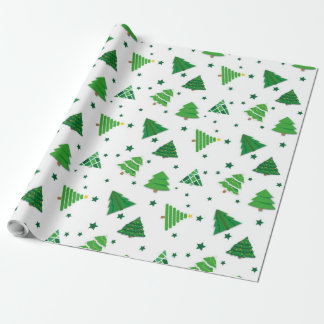 Stylized Christmas tree pattern Wrapping Paper