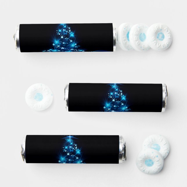 stylized Christmas tree SlipperyJoe glowing blue s Breath Savers® Mints (Assorted)