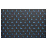 stylized Christmas tree SlipperyJoe glowing blue s Fabric