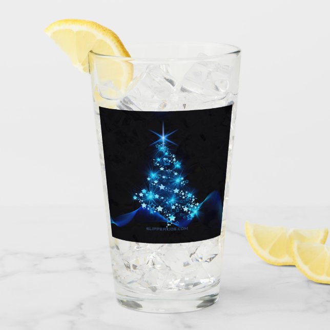 stylized Christmas tree SlipperyJoe glowing blue s Glass (Front Ice)
