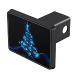 stylized Christmas tree SlipperyJoe glowing blue s Hitch Cover