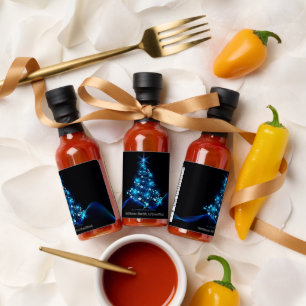 stylized Christmas tree SlipperyJoe glowing blue s Hot Sauces
