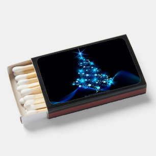 stylized Christmas tree SlipperyJoe glowing blue s Matchboxes