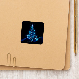 stylized Christmas tree SlipperyJoe glowing blue s Patch
