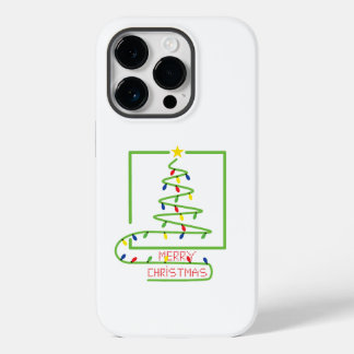 Stylized christmas tree with light bulbs Case-Mate iPhone 14 Pro Case