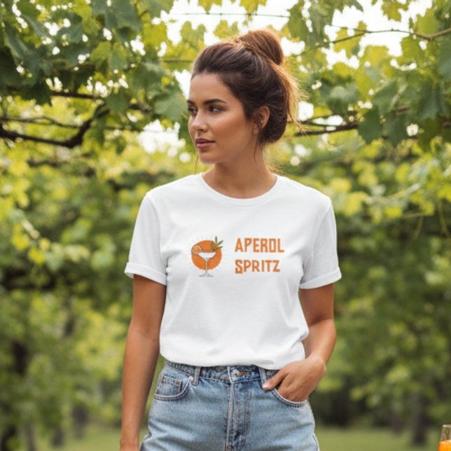 Stylized Cocktail Aperol Spritz Tri-Blend Shirt (Creator Uploaded)