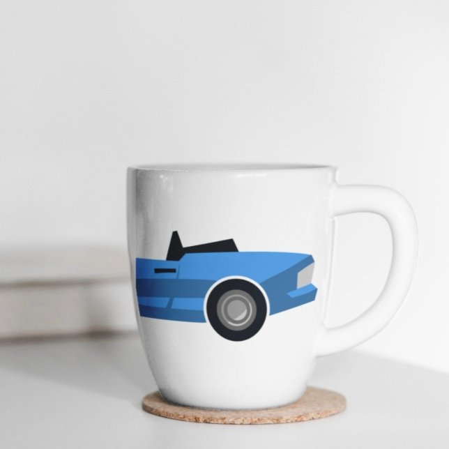Stylized Convertible Sports Car with name  Coffee Mug (Creator Uploaded)