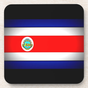 Stylized Costa Rica Flag Coaster