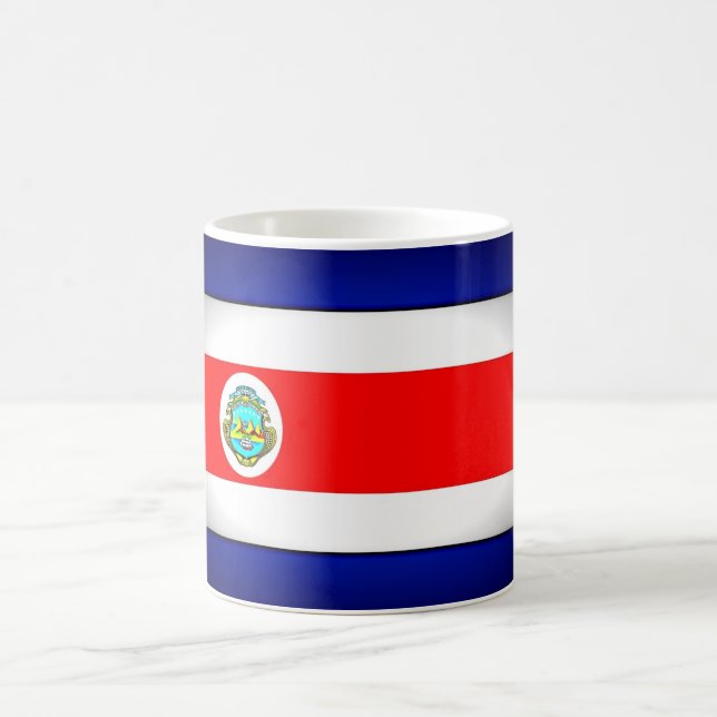Stylized Costa Rica Flag Coffee Mug (Center)