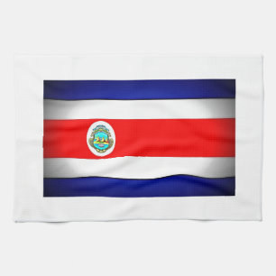 Stylized Costa Rica Flag Kitchen Towel