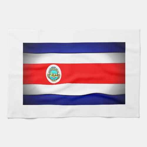 Stylized Costa Rica Flag Kitchen Towel