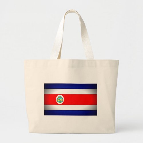 Stylized Costa Rica Flag Large Tote Bag