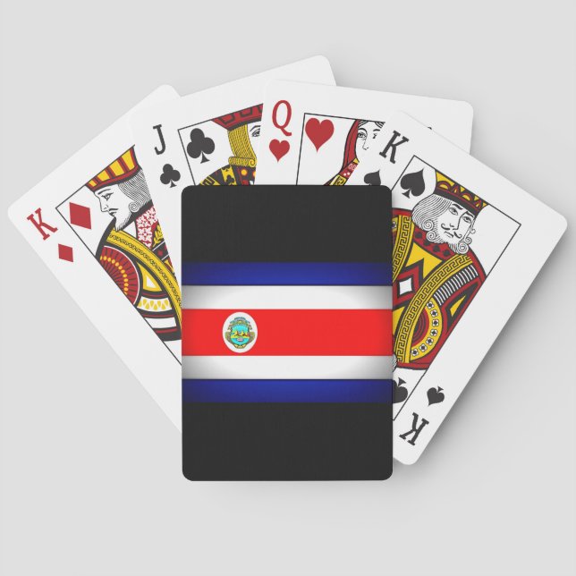 Stylized Costa Rica Flag Poker Cards (Back)
