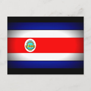 Stylized Costa Rica Flag Postcard