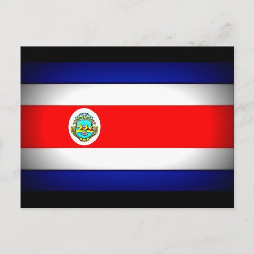 Stylized Costa Rica Flag Postcard