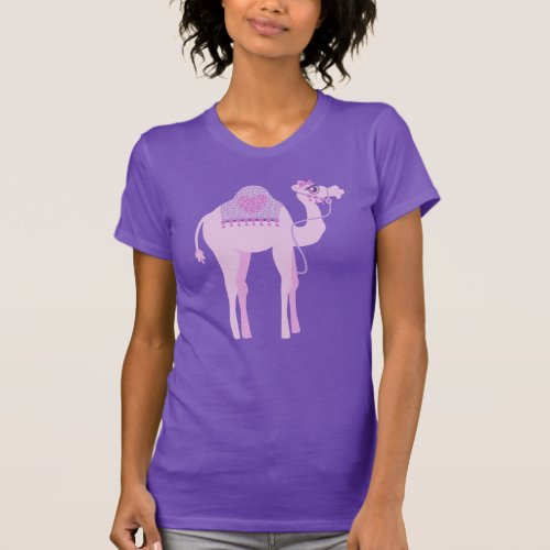 Stylized cute graphic one humped camel t_shirt