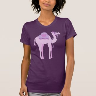 Stylized cute graphic one humped camel t-shirt