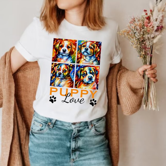 Stylized Cute Puppies T-Shirt (Creator Uploaded)