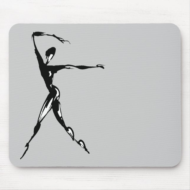 stylized dancing design mouse pad (Front)