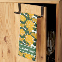 Stylized Dandelion Field Custom Family Name