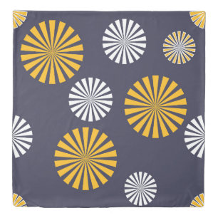 Stylized dandelions, navy blue, yellow, white duvet cover