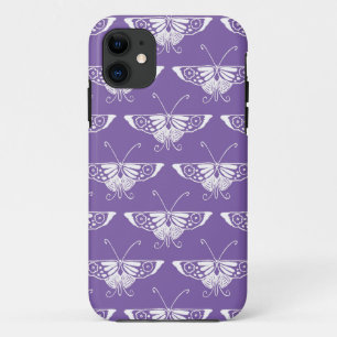 Stylized Deco butterfly - dusty lilac iPhone 11 Case