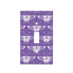Stylized Deco butterfly - dusty lilac Light Switch Cover