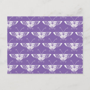 Stylized Deco butterfly  - dusty lilac Postcard