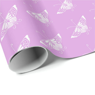 Stylized Deco butterfly - light orchid Wrapping Paper