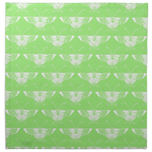 Stylized Deco butterfly  - lime green Napkin