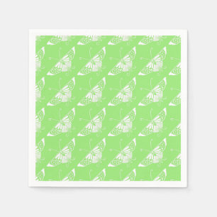 Stylized Deco butterfly  - lime green Napkins