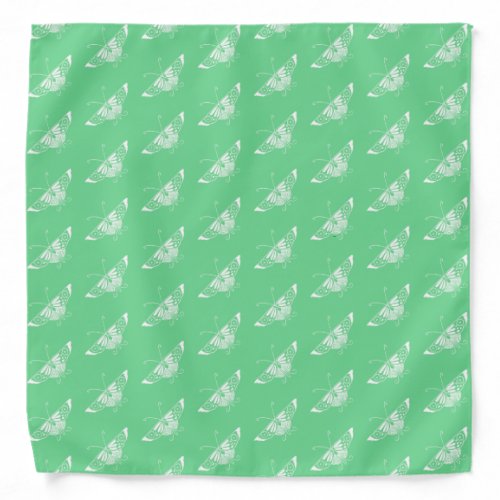 Stylized Deco butterfly  _ mint green Bandana