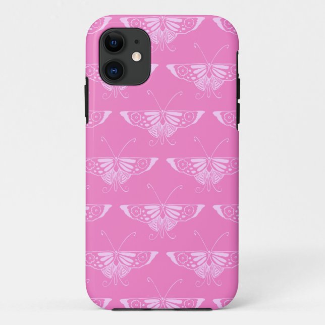 Stylized Deco butterfly  - orchid pink Case-Mate iPhone Case (Back)