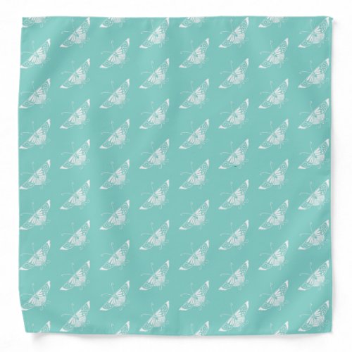 Stylized Deco butterfly  _ robins egg blue Bandana