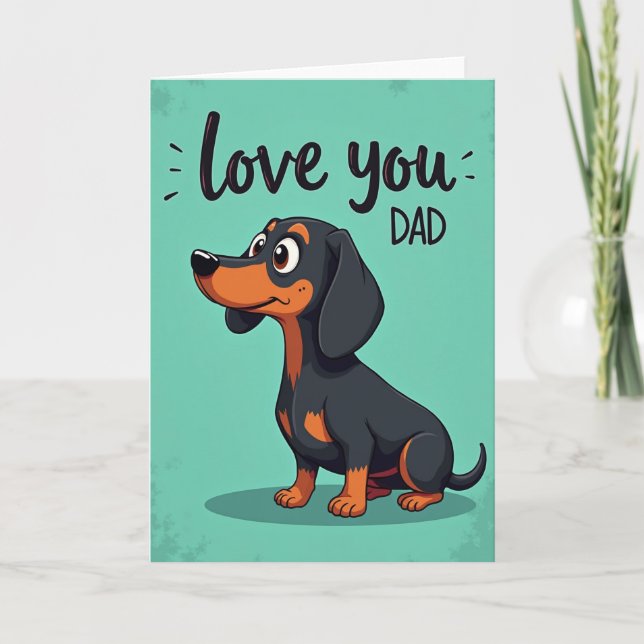 Stylized Dog Birthday Card (Front)