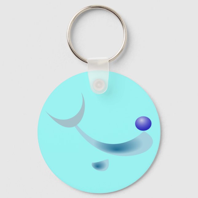 stylized dolphin keychain (Front)