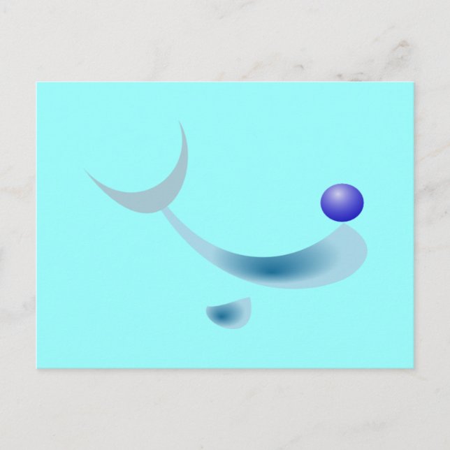 stylized dolphin postcard (Front)