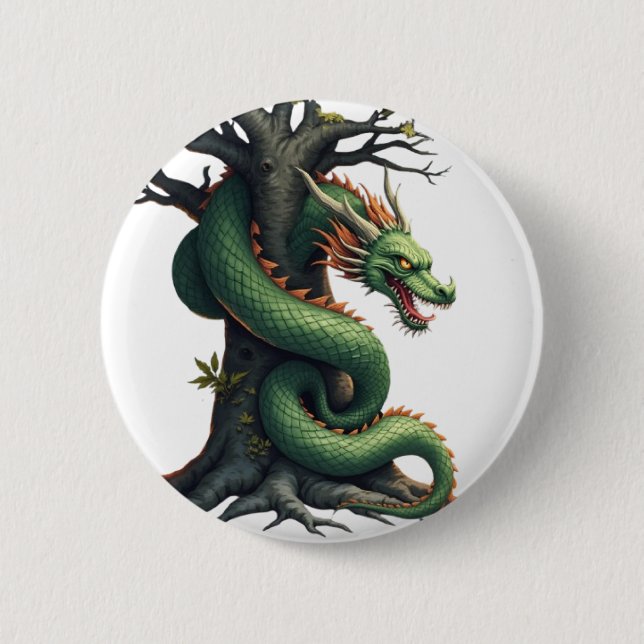  Stylized Dragon Button (Front)