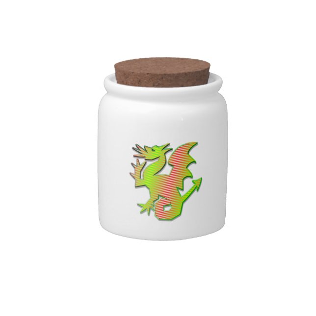 Stylized Dragon Candy Jar (Front)