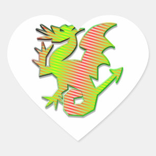 Stylized Dragon Heart Sticker