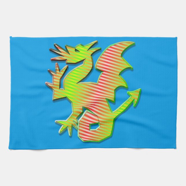 Stylized Dragon Kitchen Towel (Horizontal)