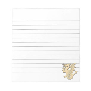 Stylized Dragon Lined Notepad