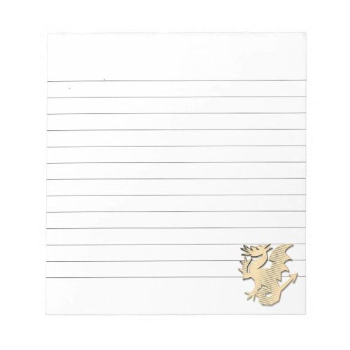 Stylized Dragon Lined Notepad