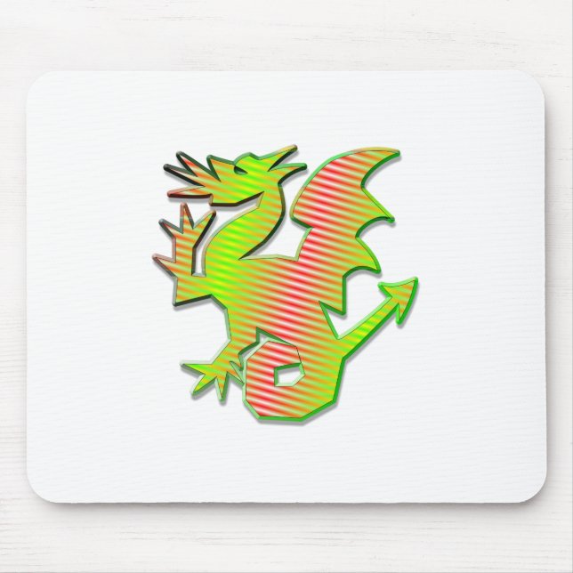 Stylized Dragon Mouse Pad (Front)