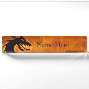 Stylized Dragon Name Plate