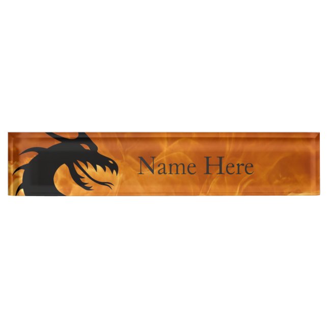 Stylized Dragon Name Plate (Front)