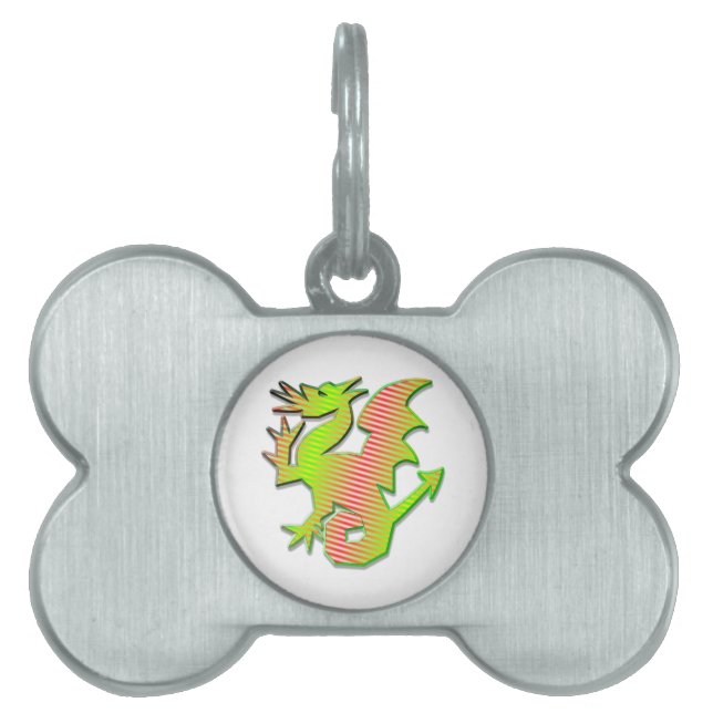Stylized Dragon Pet ID Tag (Front)
