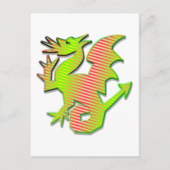 Stylized Dragon Postcard (Front)